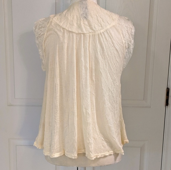 Free People Soft Flowy Cream Vest - Picture 2 of 5